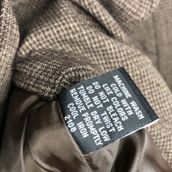 Rafaella Tweed Two Button Peplum Blazer Brown and Black 12P - Picture 8 of 10